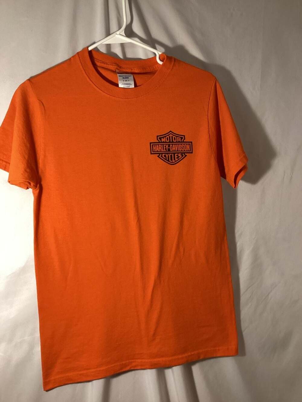 Harley-Davidson Electric City T-Shirt Size S Orange Cotton Blend